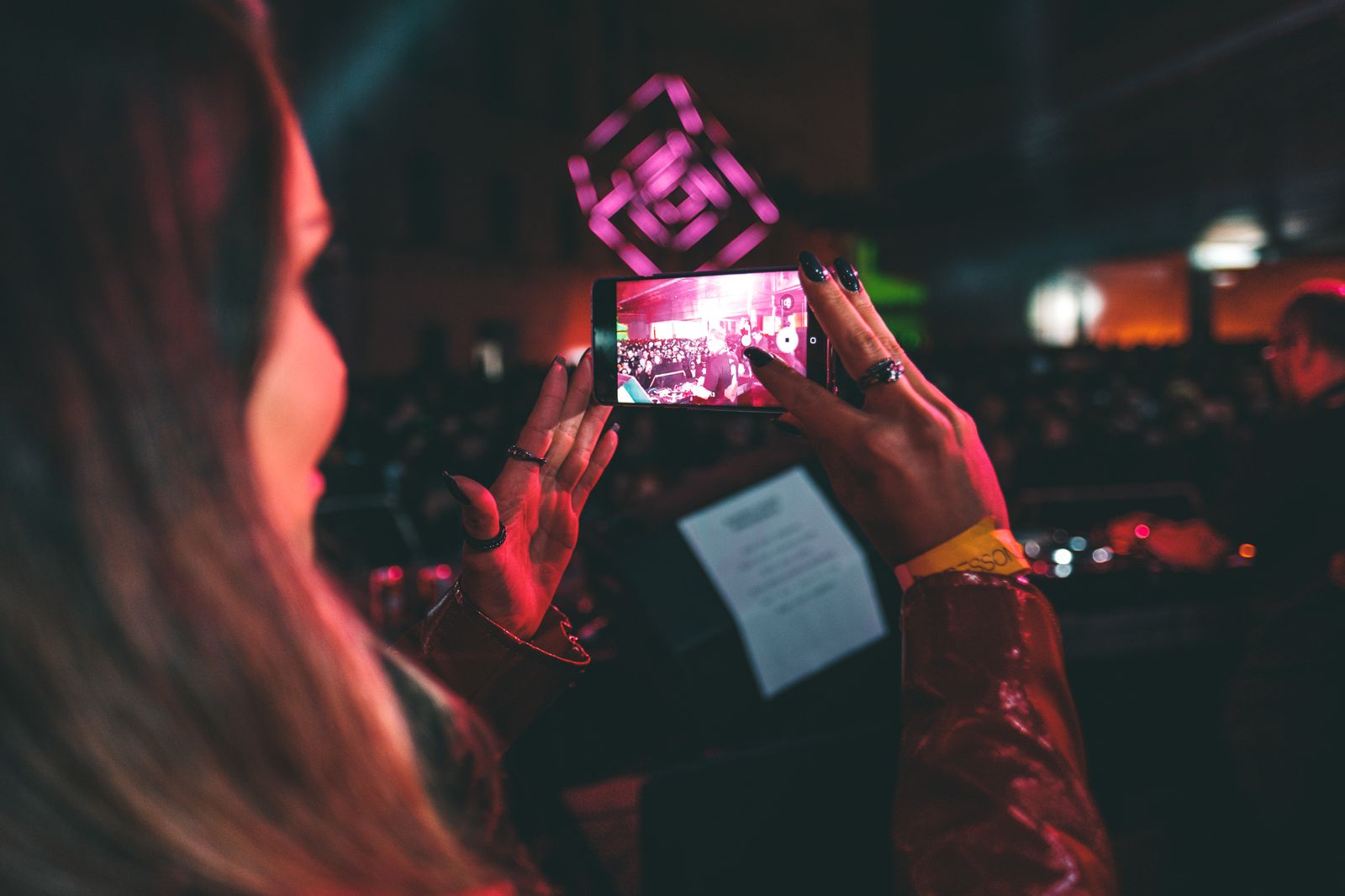 Crowd at an electronic music show