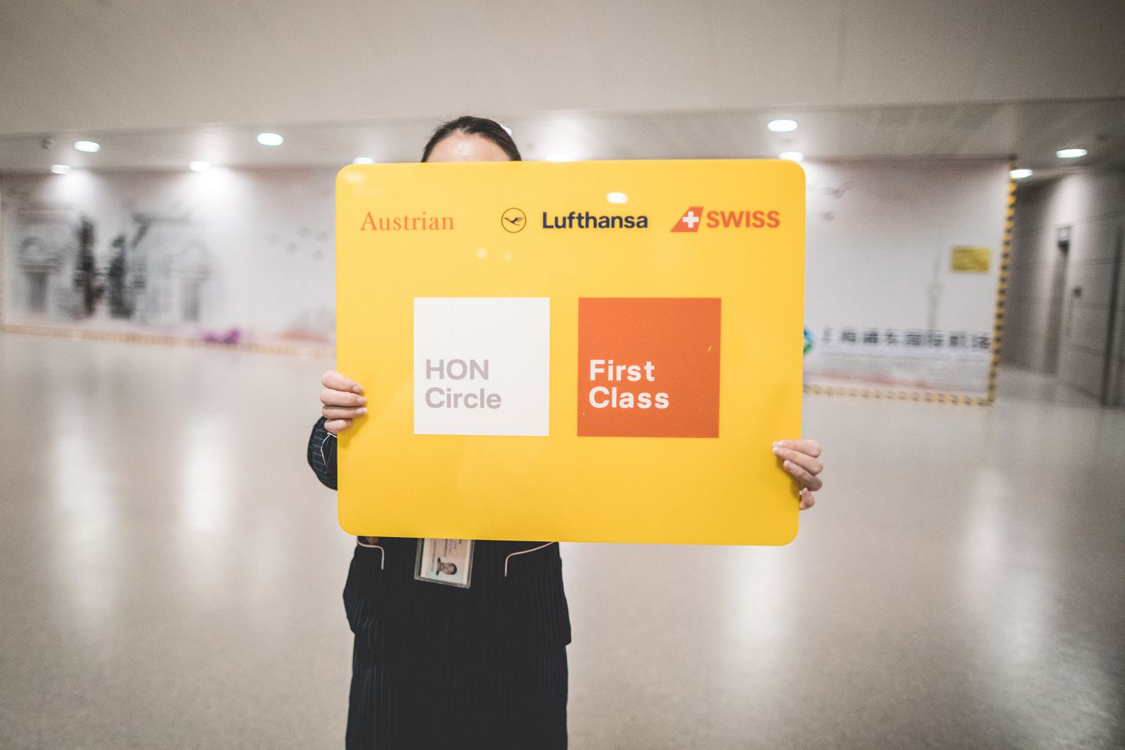 Lufthansa HON Circle and First Class greeter